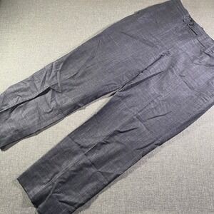 Holland Sherry Mens Charcoal Textured Wool Dress Pants Size 36x29 Tailored USA